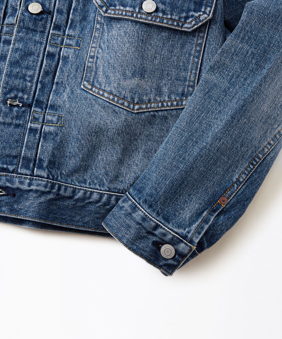 아웃스탠딩(OUTSTANDING) SELVEDGE DENIM 2ND JACKET_L.BLUE