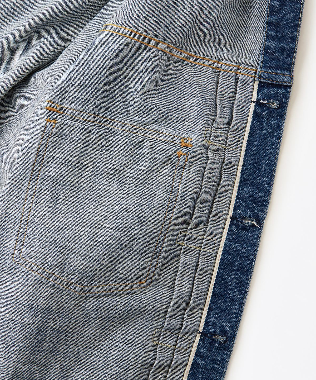 아웃스탠딩(OUTSTANDING) SELVEDGE DENIM 2ND JACKET_L.BLUE