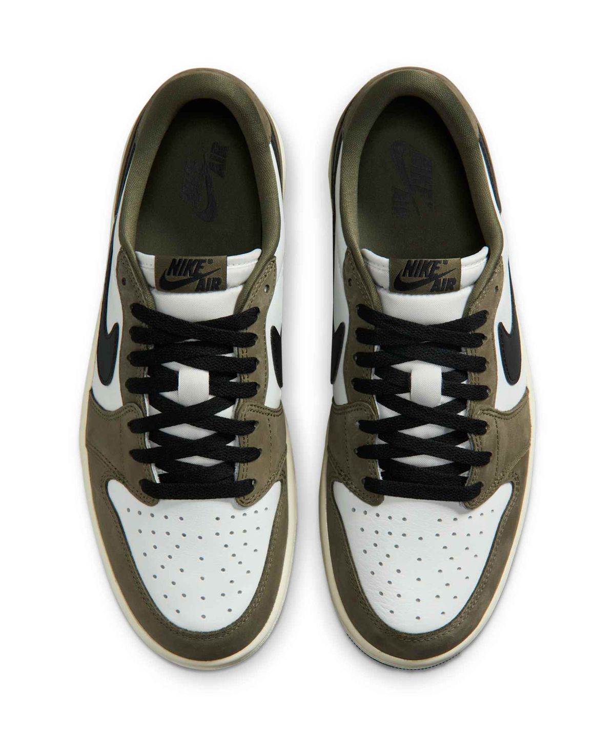 나이키(NIKE) 에어 조던 1 레트로 로우 미디엄 올리브 앤드 서밋 화이트 M - 미디엄 올리브:서밋 화이트:세일:블랙 / HQ6998-200