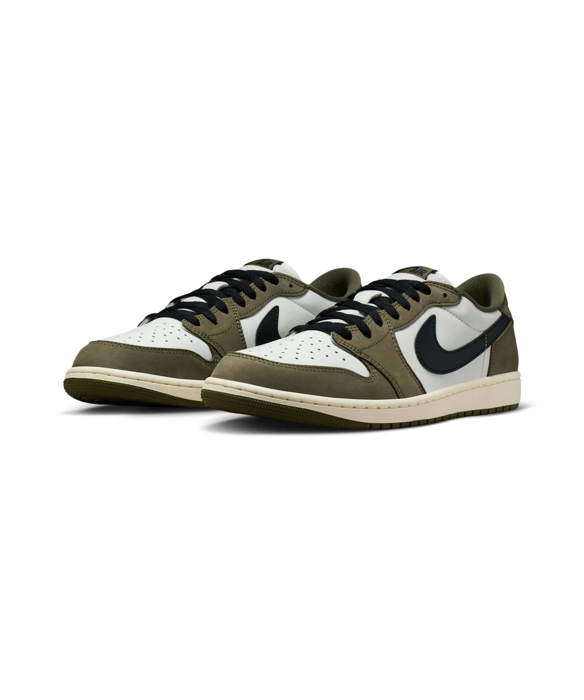 나이키(NIKE) 에어 조던 1 레트로 로우 미디엄 올리브 앤드 서밋 화이트 M - 미디엄 올리브:서밋 화이트:세일:블랙 / HQ6998-200