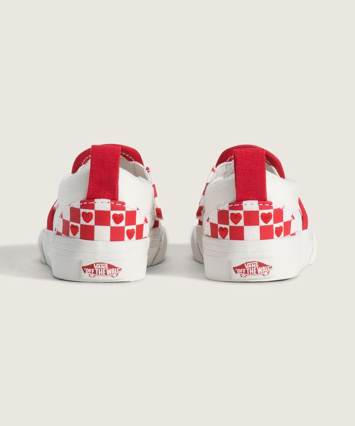 반스 키즈(VANS KIDS) 슬립온 V 토들러_레드 핫 발렌타인스 레이싱 레드/트루화이트
