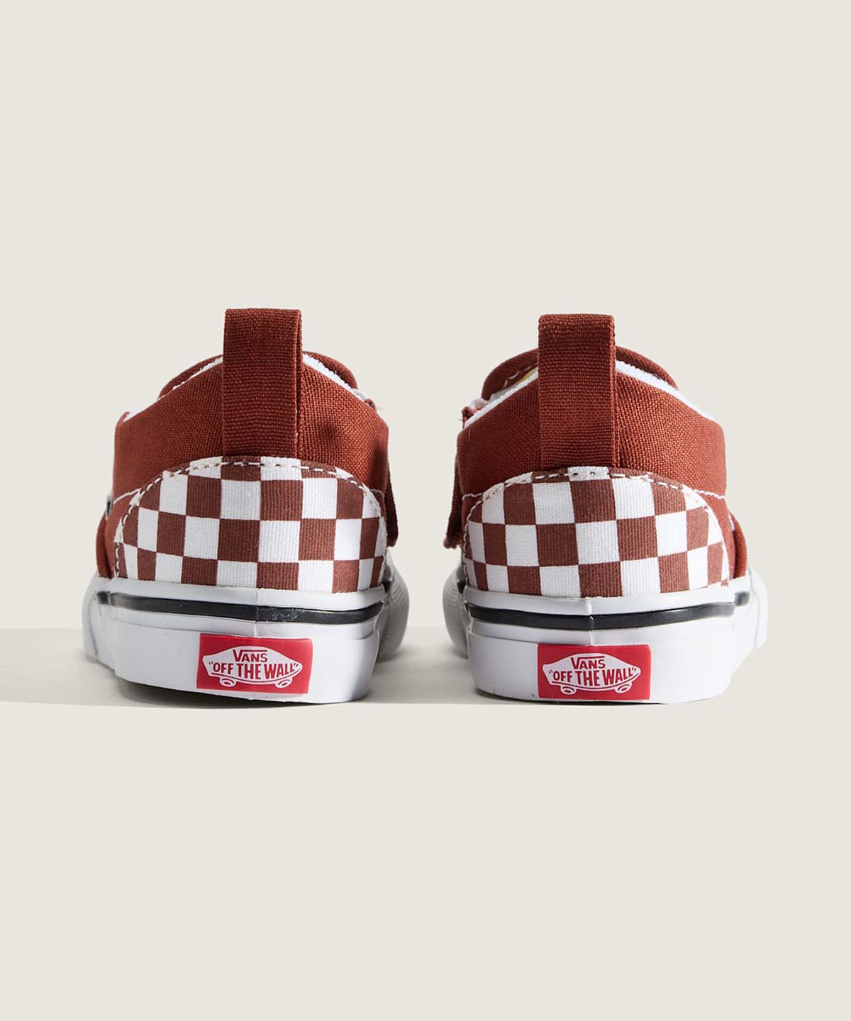 반스 키즈(VANS KIDS) 슬립온 V 토들러_컬러 띠어리 체커보드 러스트