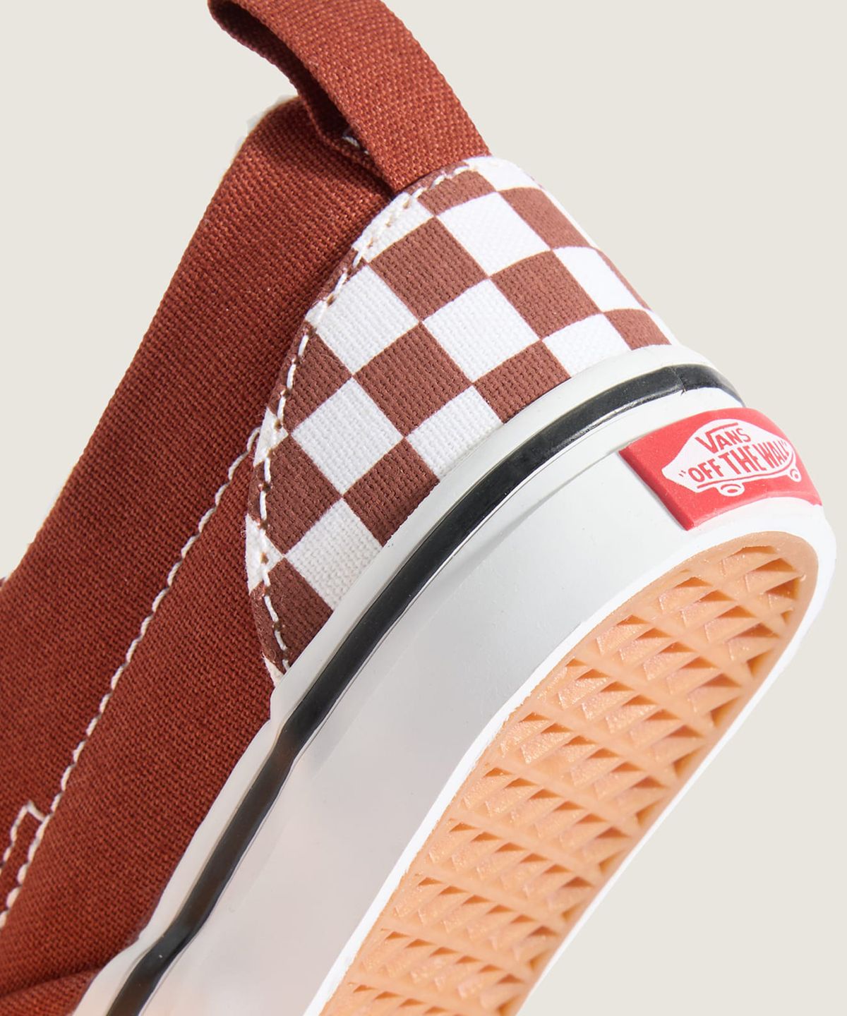 반스 키즈(VANS KIDS) 슬립온 V 토들러_컬러 띠어리 체커보드 러스트