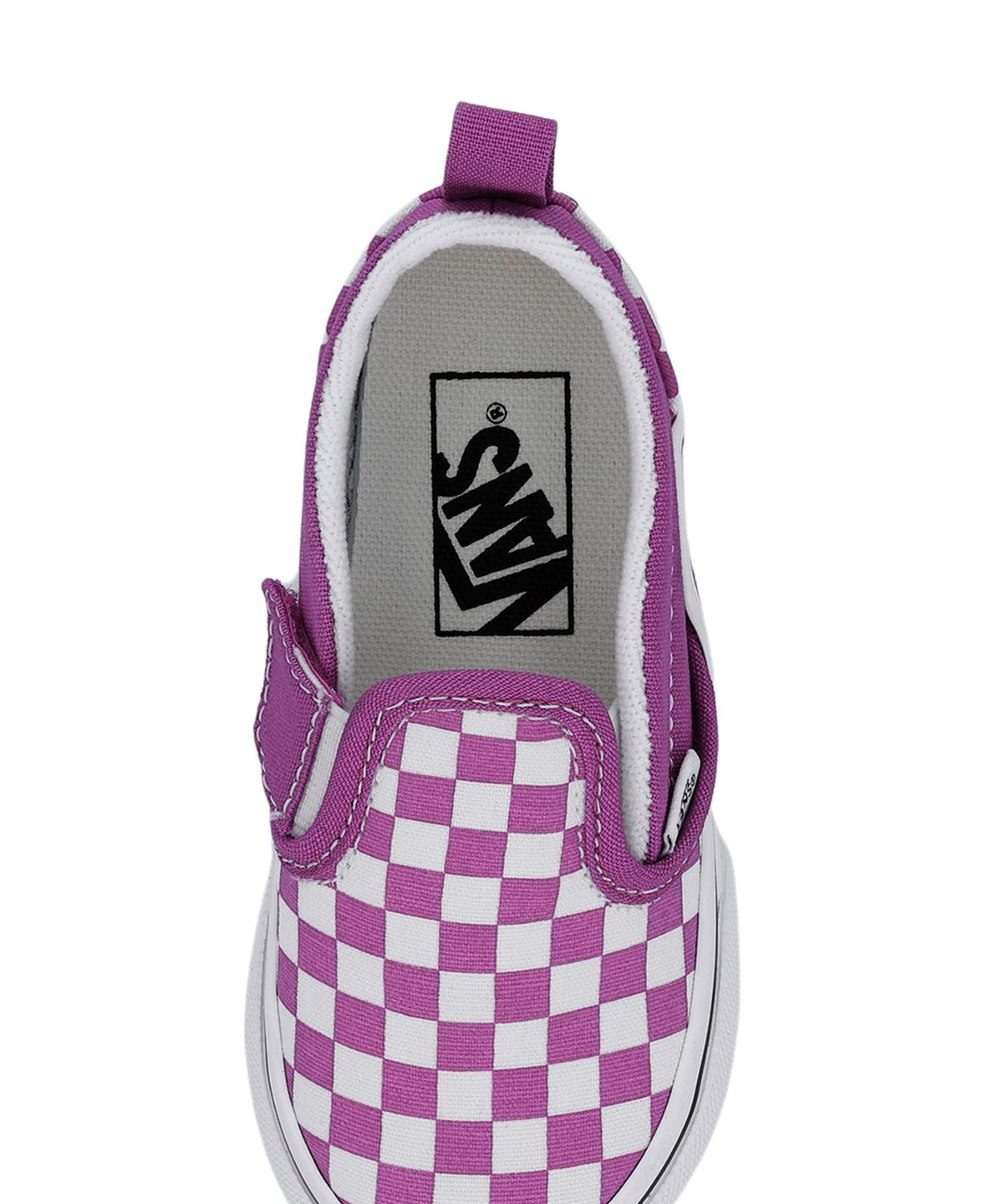 반스 키즈(VANS KIDS) 슬립온 V 토들러_컬러 띠어리 체커보드 퍼플/화이트