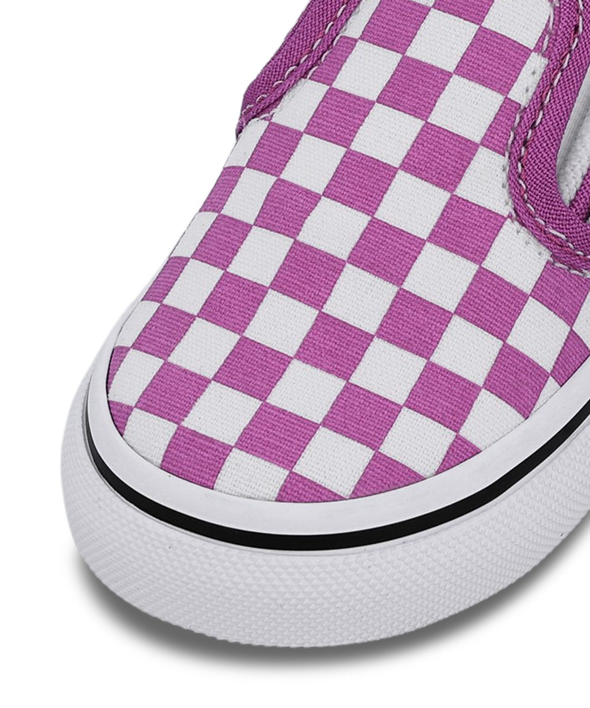반스 키즈(VANS KIDS) 슬립온 V 토들러_컬러 띠어리 체커보드 퍼플/화이트