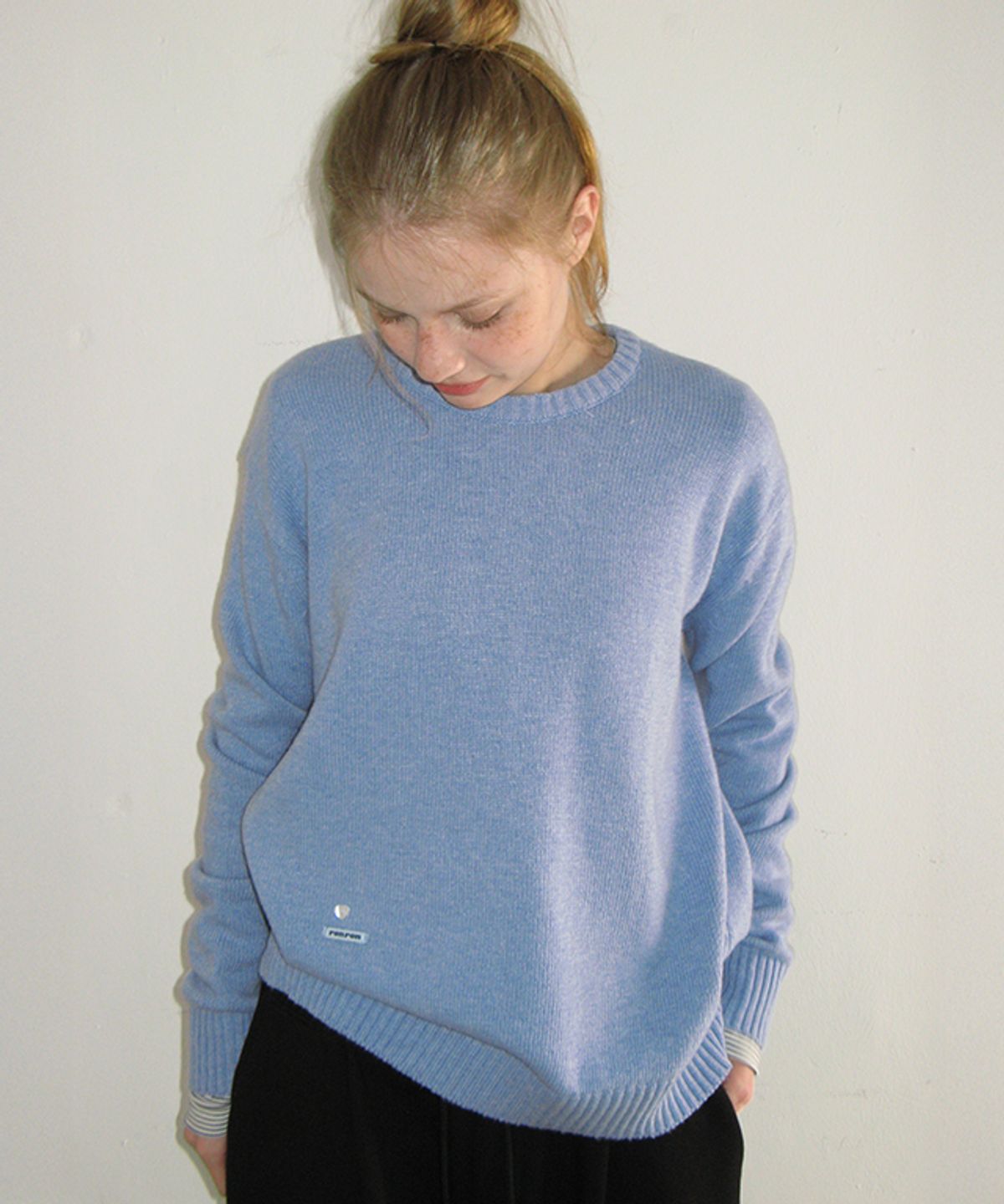 론론(RONRON) DAILY SOFT ROUND KNIT BLUE