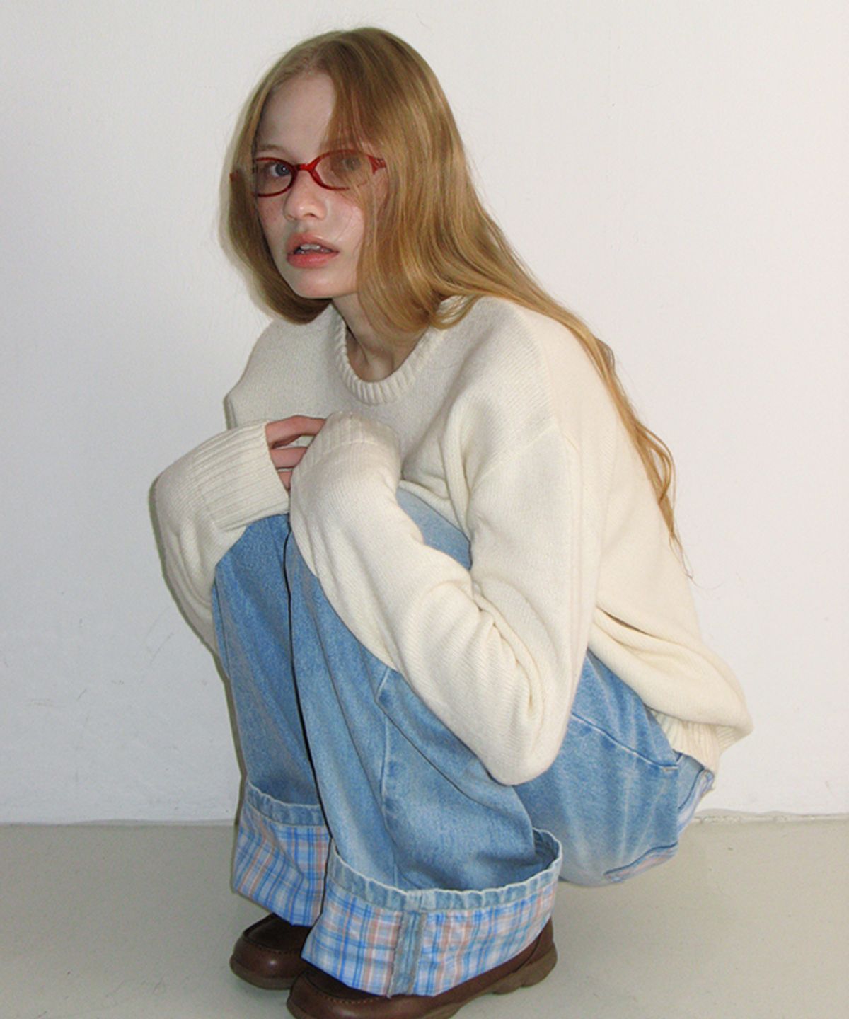 론론(RONRON) DAILY SOFT ROUND KNIT IVORY