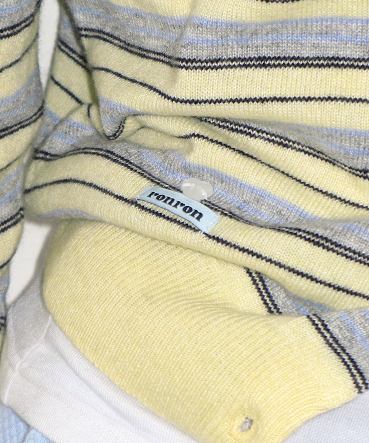 론론(RONRON) SOFT DAYS KNIT CARDIGAN YELLOW STRIPE