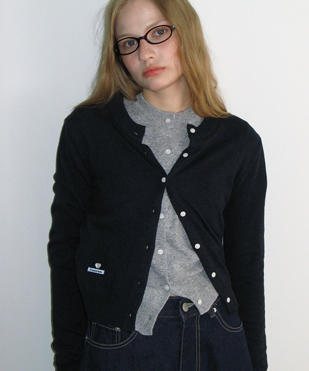 론론(RONRON) SOFT DAYS KNIT CARDIGAN GREY