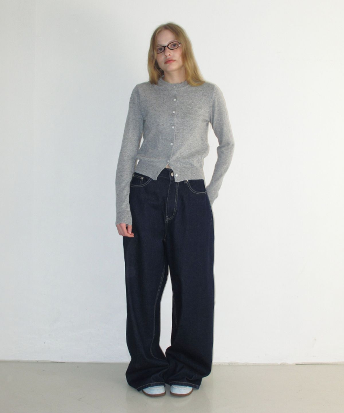 론론(RONRON) SOFT DAYS KNIT CARDIGAN GREY