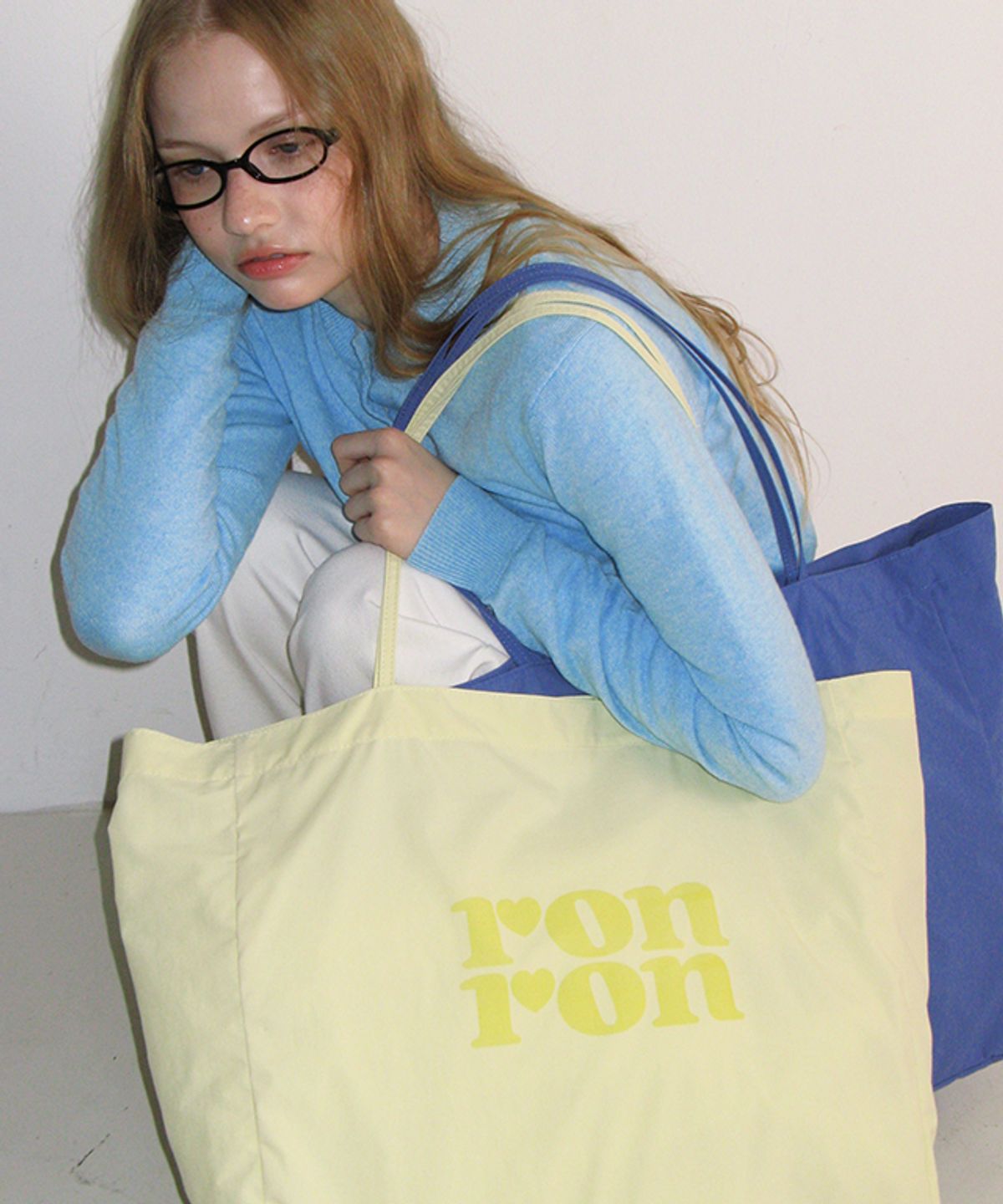 론론(RONRON) SOFT DAYS KNIT CARDIGAN SKY