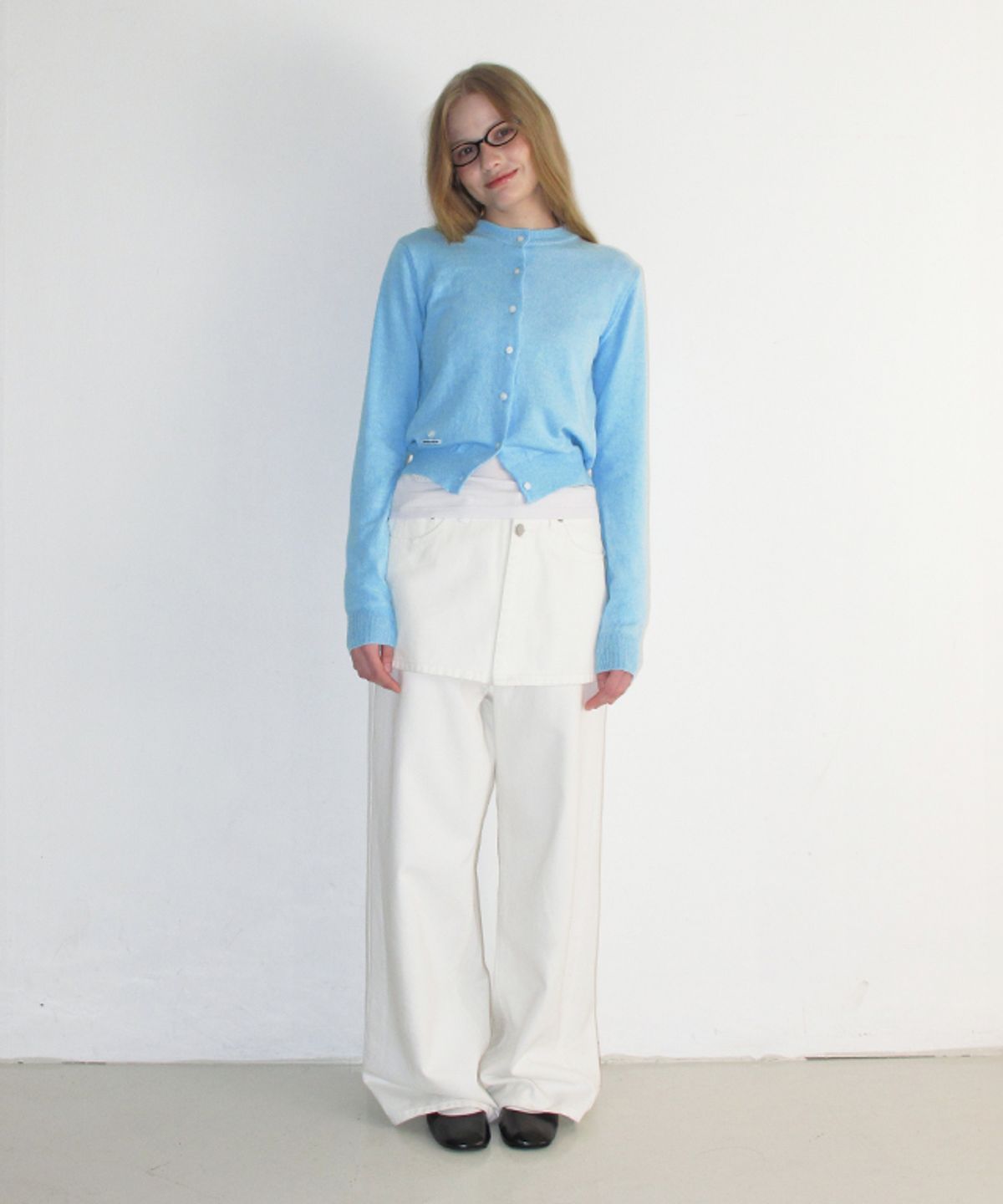 론론(RONRON) SOFT DAYS KNIT CARDIGAN SKY