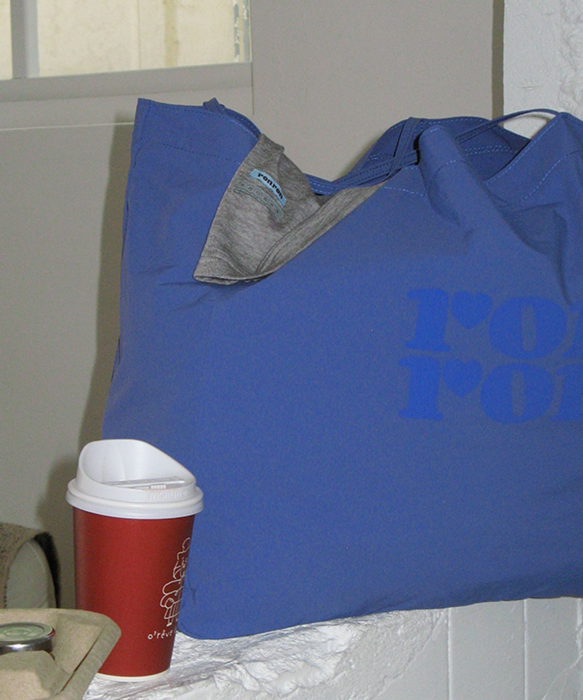 론론(RONRON) LOGO NYLON SHOPPER BLUE