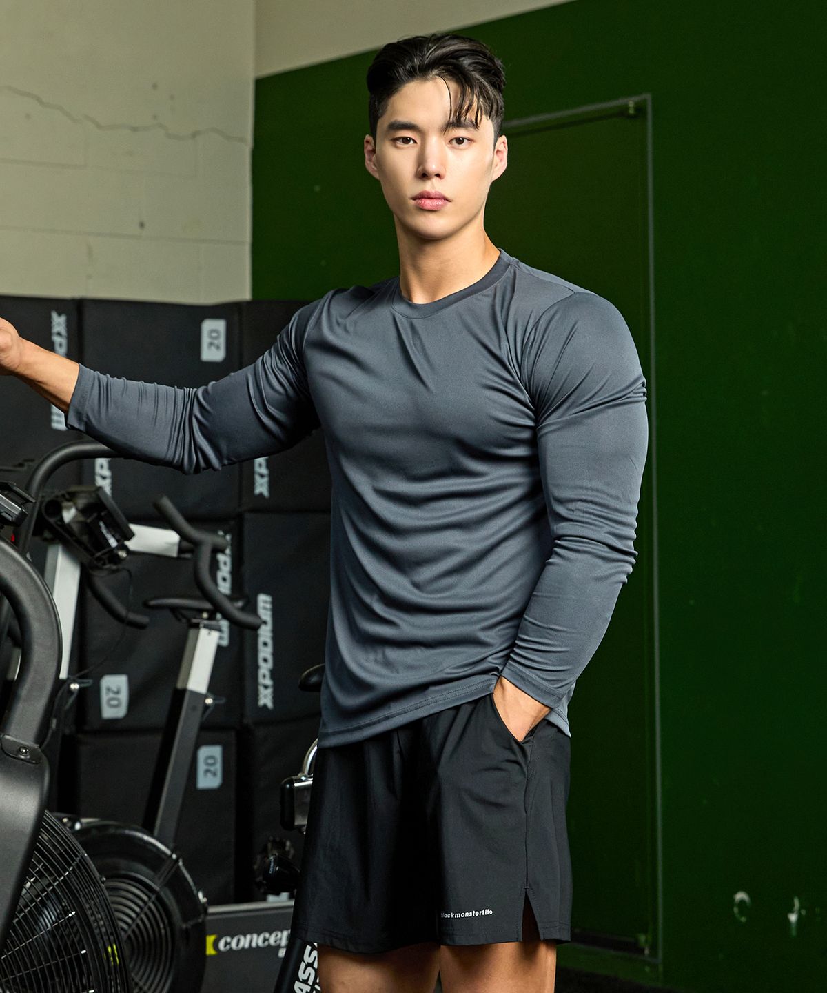 블랙몬스터핏(BLACK MONSTER FIT) [2PACK]무지 인터록 기능성 쿨 긴팔 티셔츠 2P