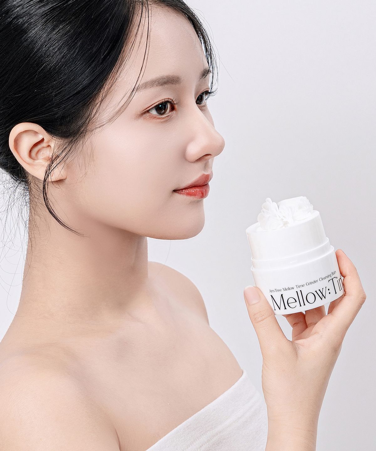 에이엠트리(AMTREE) 원스텝 클렌징 멜로우 타임 눈꽃밤 그라인딩 클렌징밤 50ml+마스크팩 2매 증정