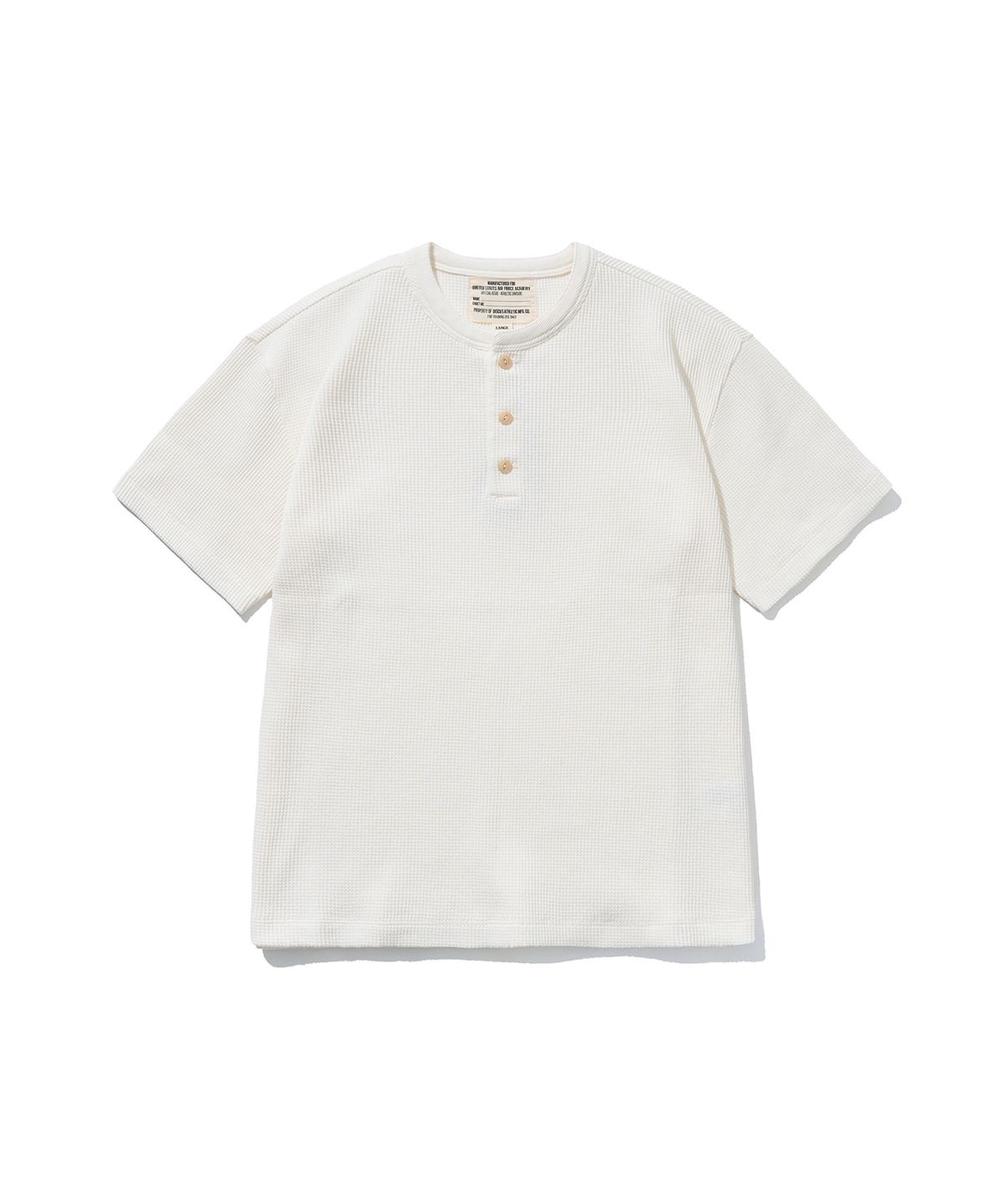 디스커스 애슬레틱(DISCUS ATHLETIC) [3COLORS] USAFA 와플 헨리 넥 숏 슬리브 티셔츠