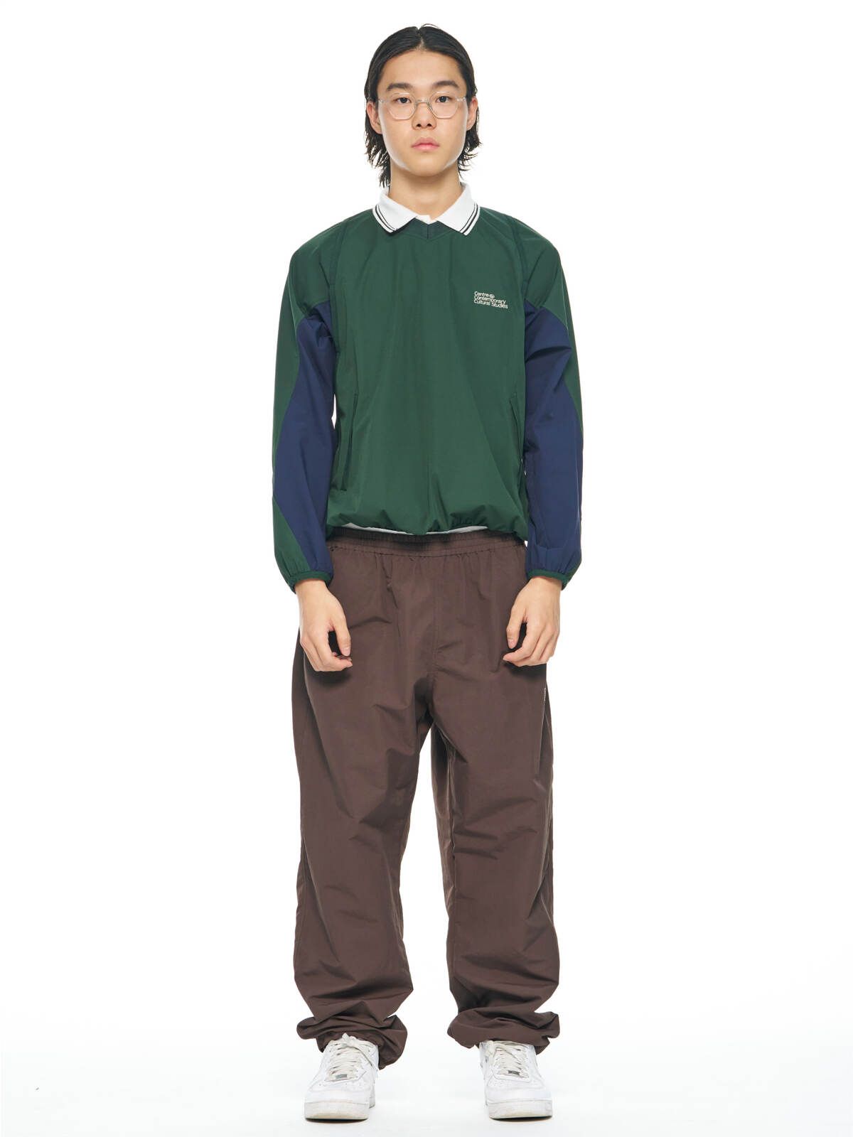 씨씨씨에스(CCCS) GREEN PANEL TRACK TOP
