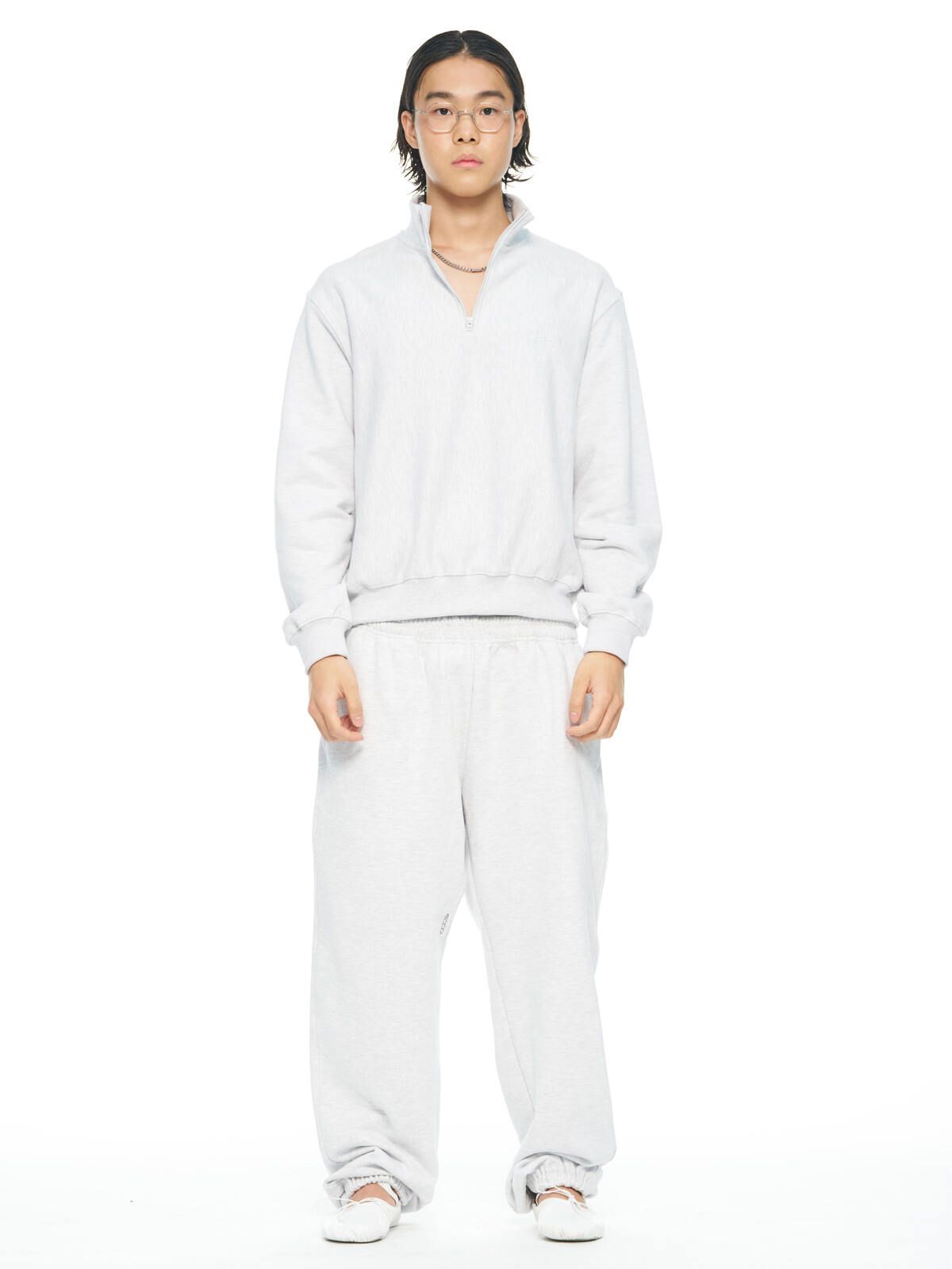 씨씨씨에스(CCCS) H.GREY HALF ZIP-UP SWEATSHIRT