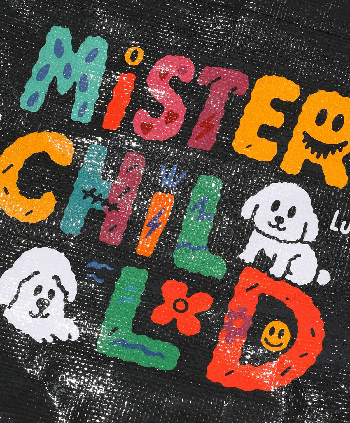 미스터차일드(MISTER CHILD) 레터링 에코백 블랙