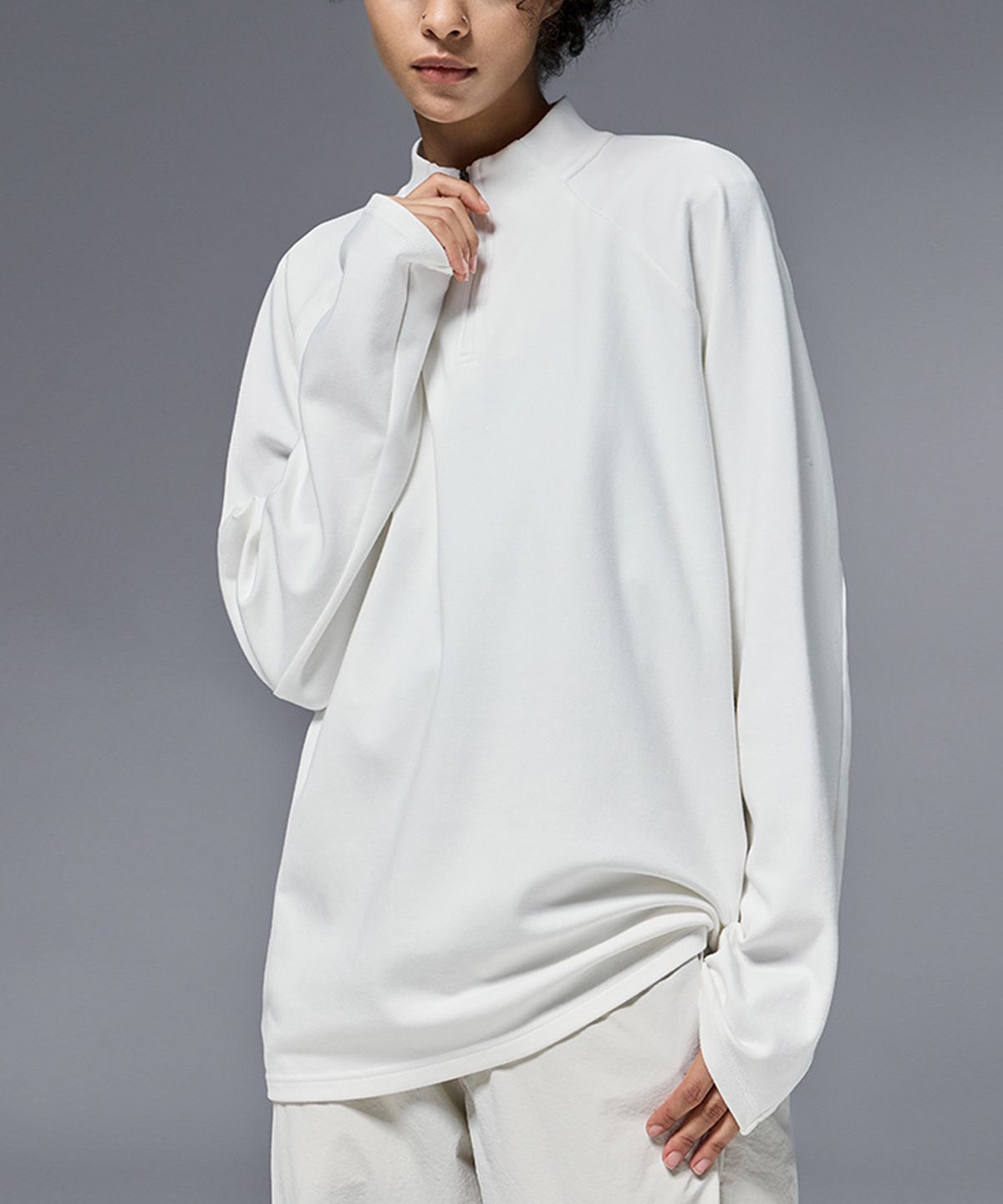 버튼서울(BUTTON SEOUL) 테크 플리스 롱슬리브 하프 집업 (6 COLORS)