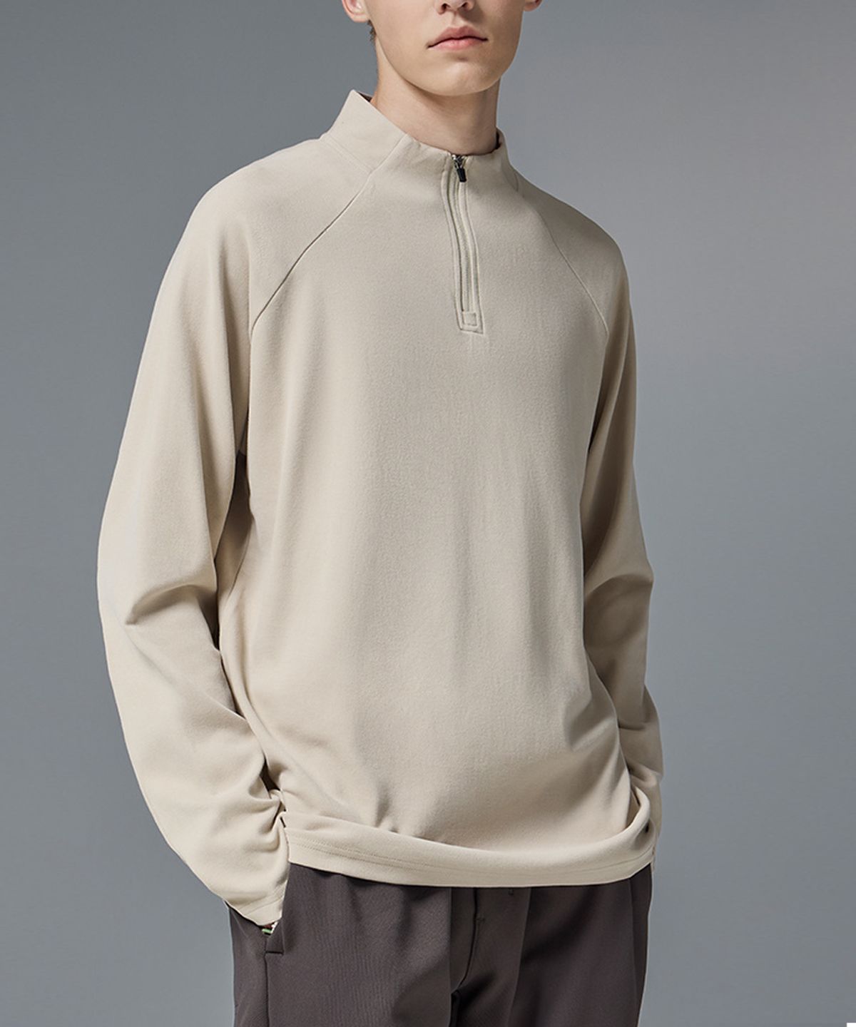 버튼서울(BUTTON SEOUL) 테크 플리스 롱슬리브 하프 집업 (6 COLORS)