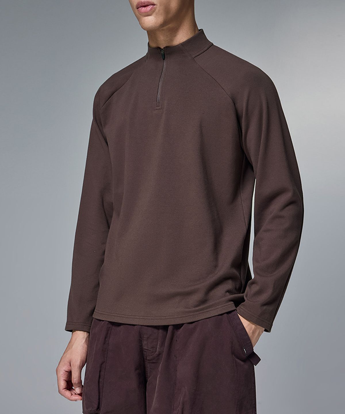 버튼서울(BUTTON SEOUL) 테크 플리스 롱슬리브 하프 집업 (6 COLORS)