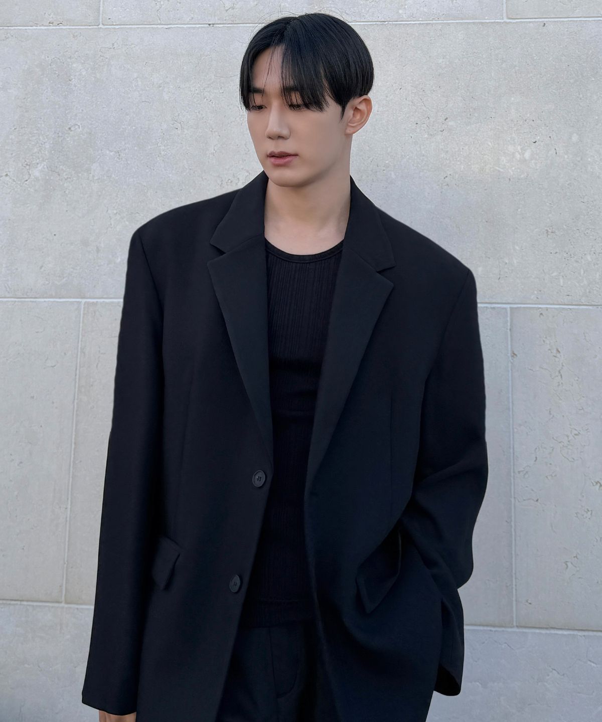 마인드브릿지(MINDBRIDGE) [SET][COUTURE]오버핏 트윌 미니멀 와이드 셋업