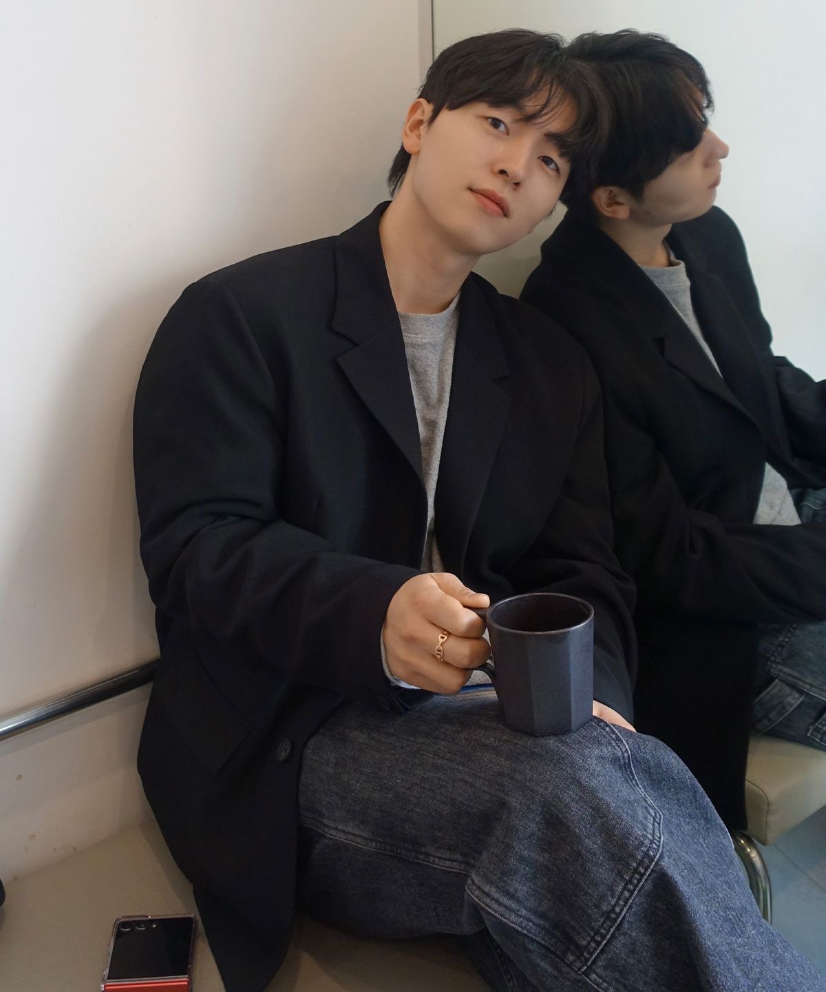 마인드브릿지(MINDBRIDGE) [SET][COUTURE]오버핏 트윌 미니멀 와이드 셋업