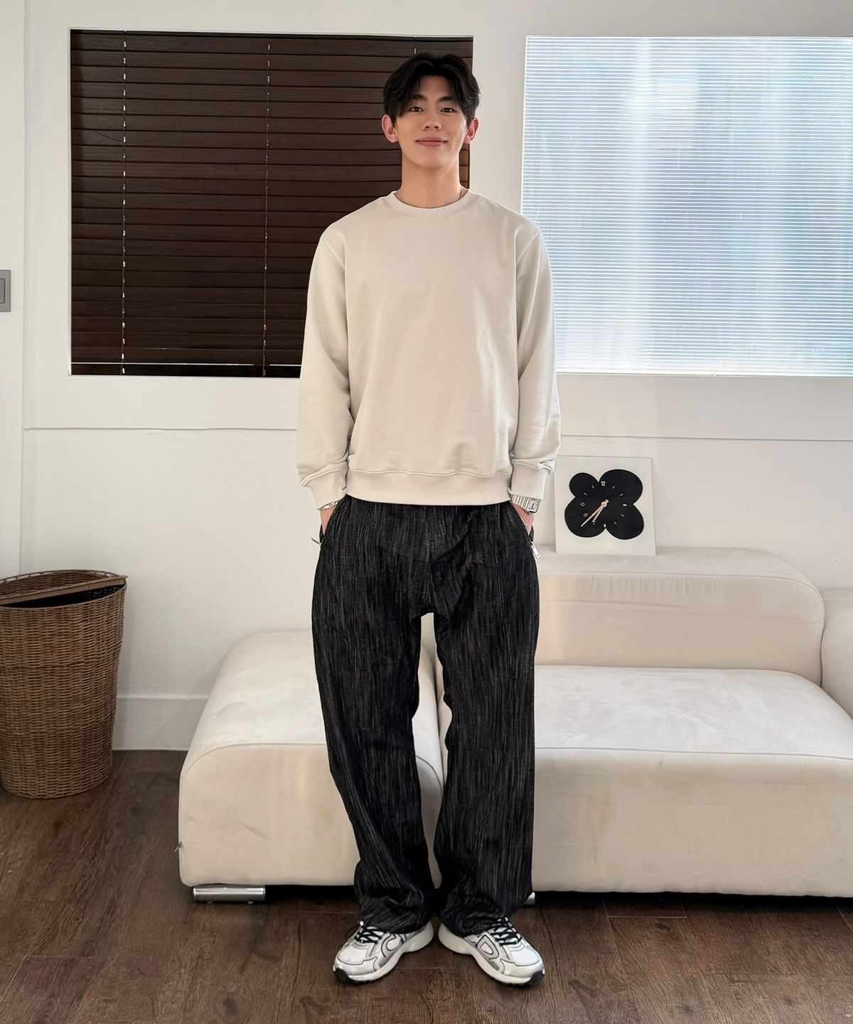 마인드브릿지(MINDBRIDGE) 스웨트 오버핏 데일리 맨투맨 - 3color