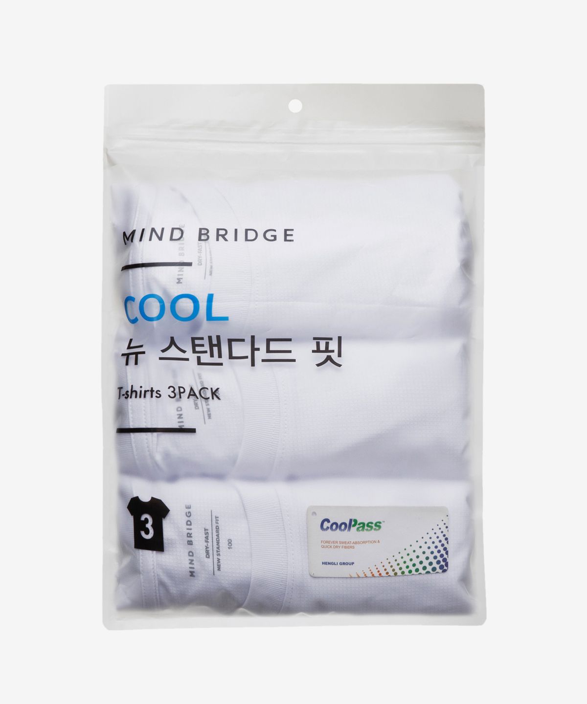 마인드브릿지(MINDBRIDGE) [3팩][에어쿨]에어홀 반팔 티셔츠 - 3color
