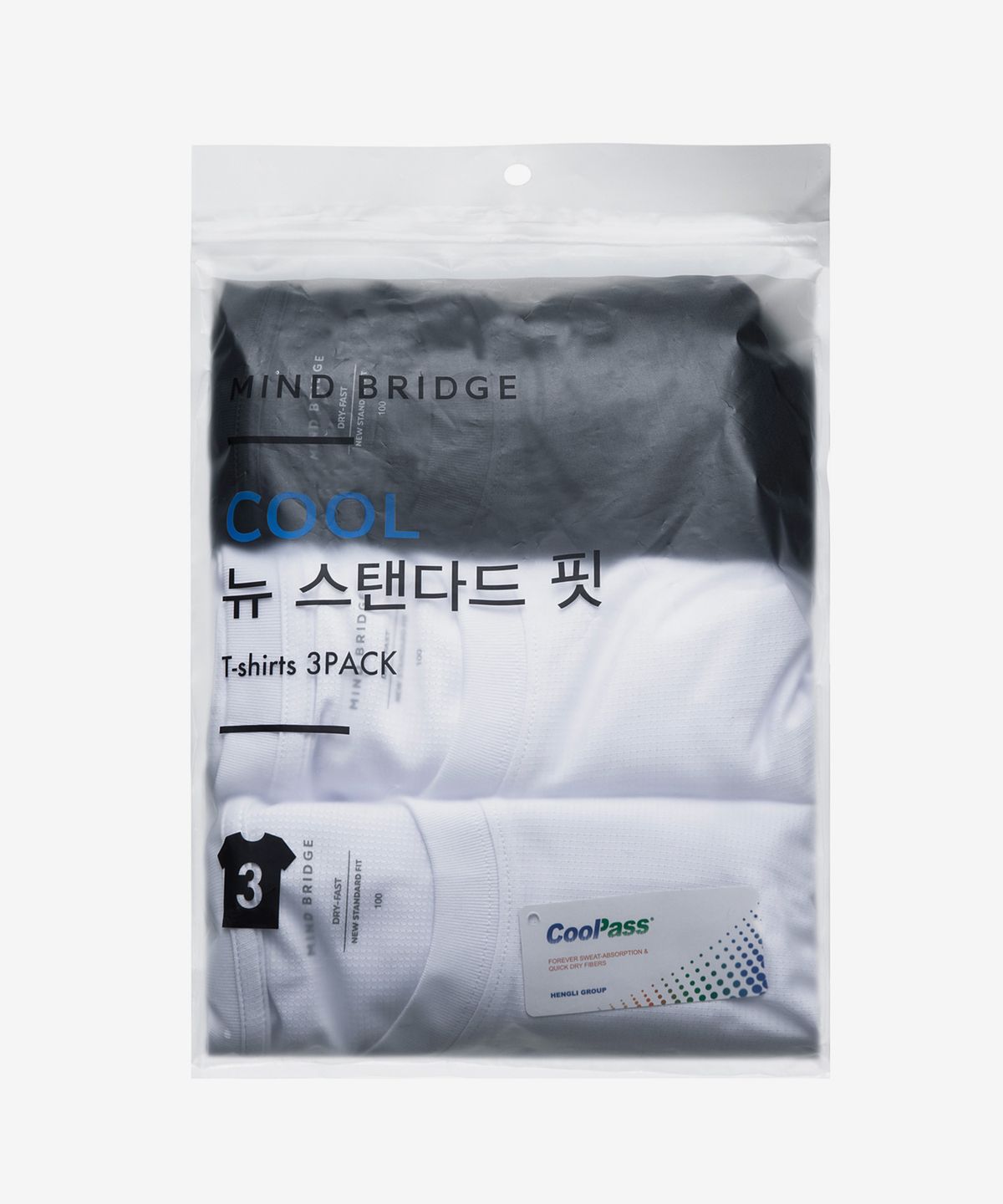 마인드브릿지(MINDBRIDGE) [3팩][에어쿨]에어홀 반팔 티셔츠 - 3color