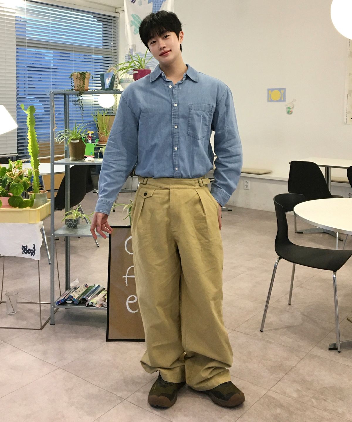 마인드브릿지(MINDBRIDGE) 데님 오버핏 데일리 셔츠 - 3color