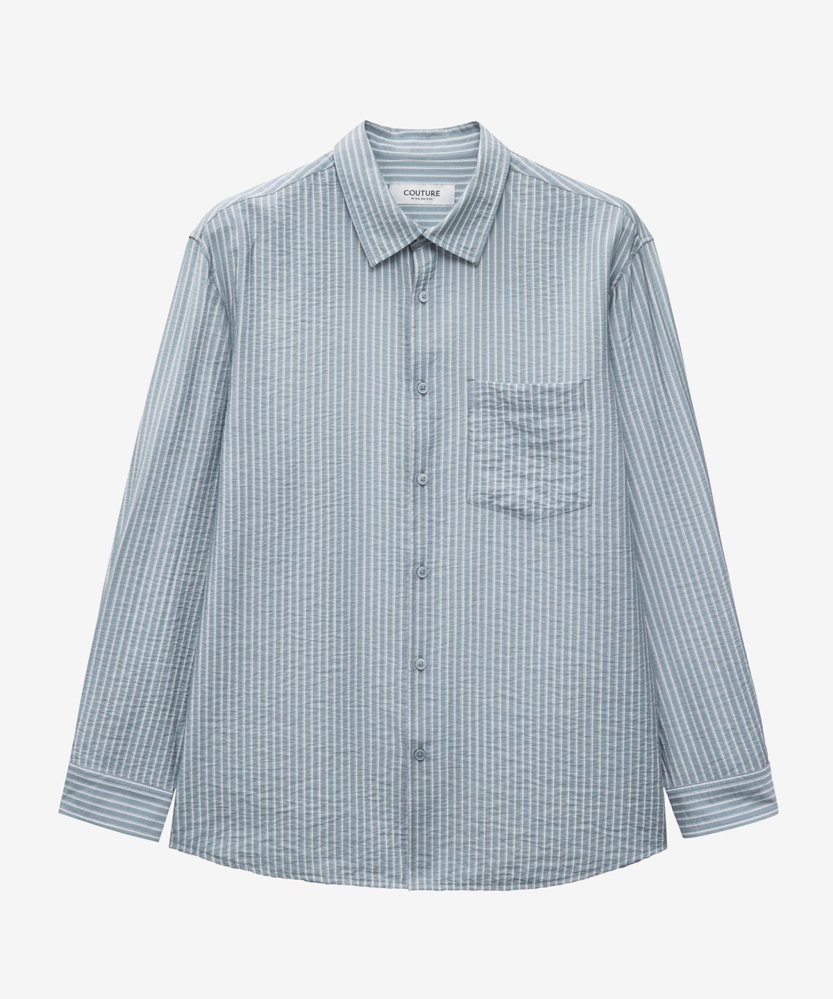 마인드브릿지(MINDBRIDGE) [COUTURE]스트라이프 오버핏 데일리 셔츠 - 2color