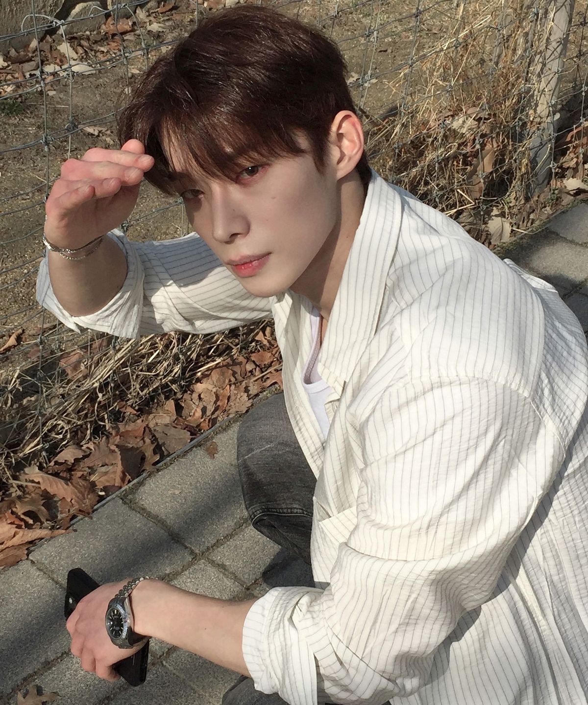마인드브릿지(MINDBRIDGE) [COUTURE]스트라이프 오버핏 데일리 셔츠 - 2color