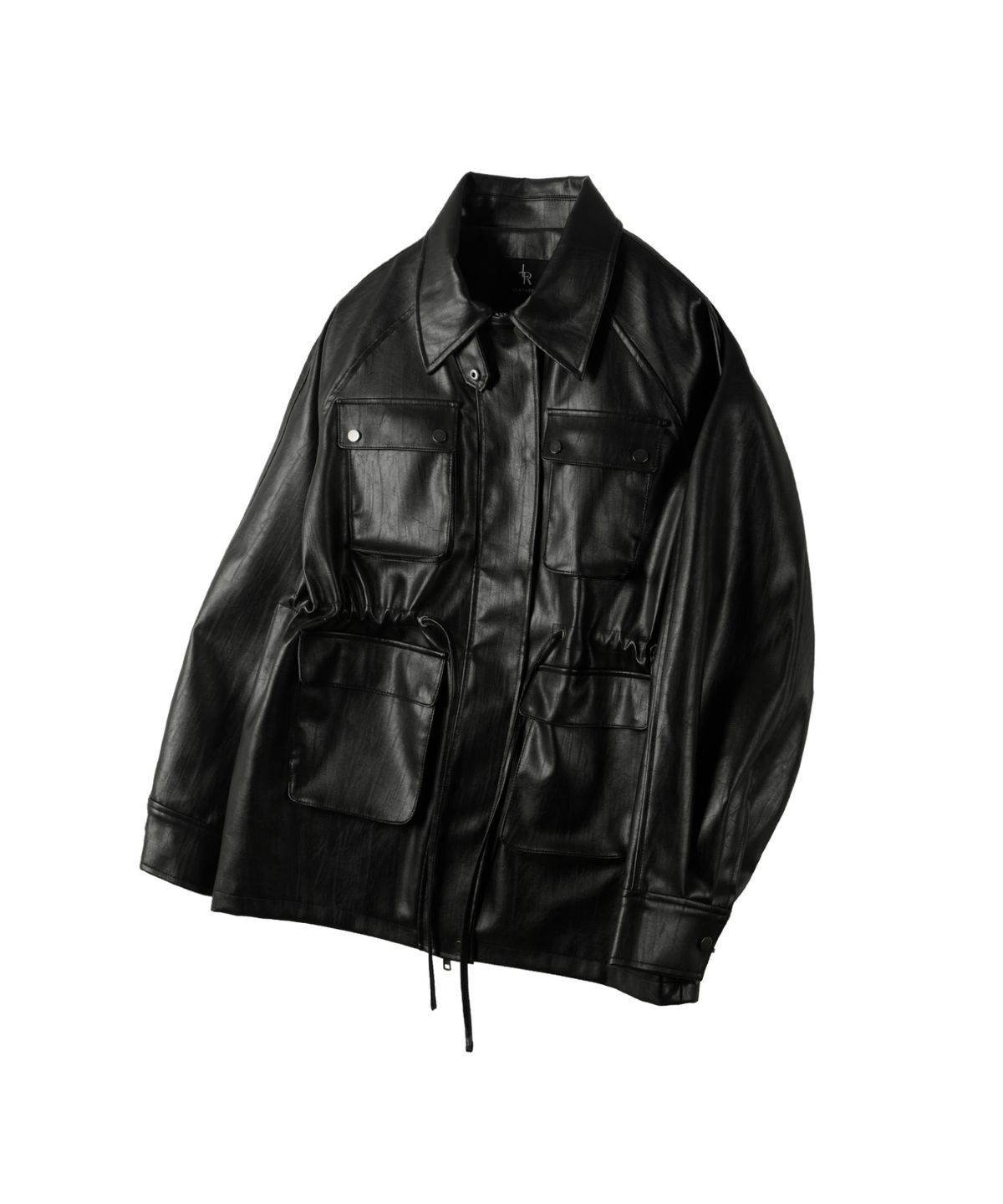 레더리(LEATHERY) 필드 크랙 레더 하프 자켓 [BLACK]