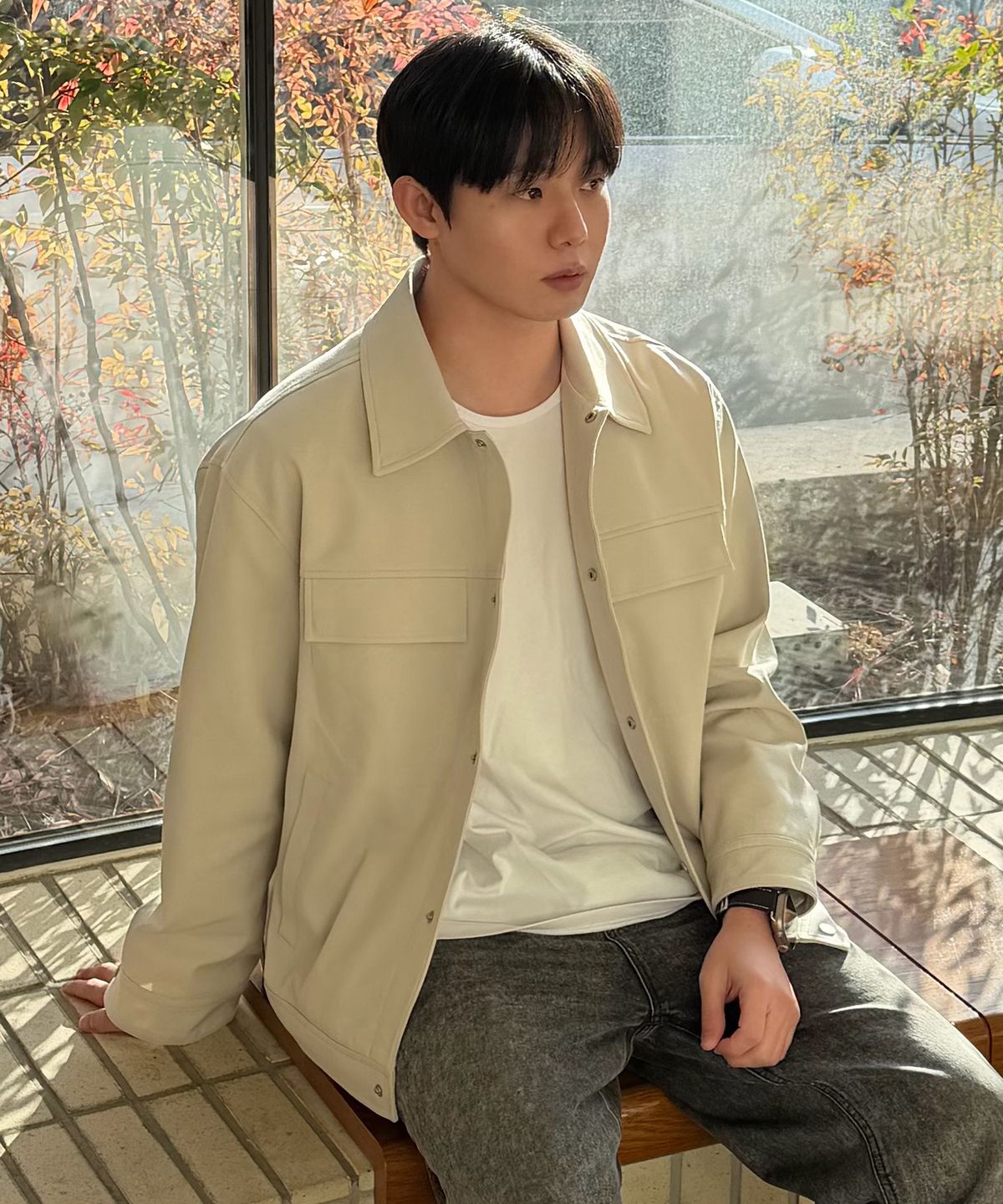 마인드브릿지(MINDBRIDGE) [COUTURE]트윌 조직 트러커 - 2color
