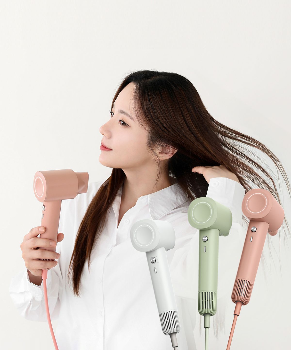 무아스(MOOAS) 스마트센서 플라즈마 BLDC 헤어 드라이기 여행용 초경량 드라이어