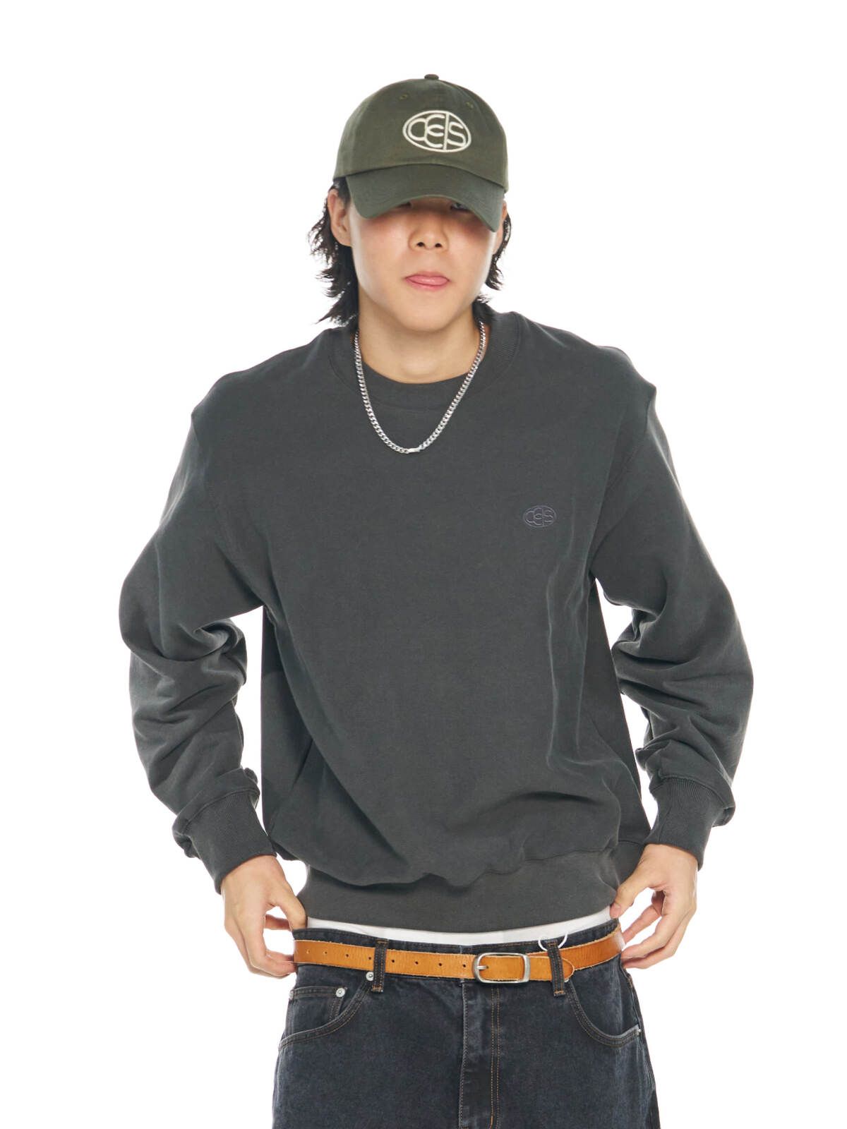 씨씨씨에스(CCCS) CHARCOAL OVAL LOGO SWEATSHIRT