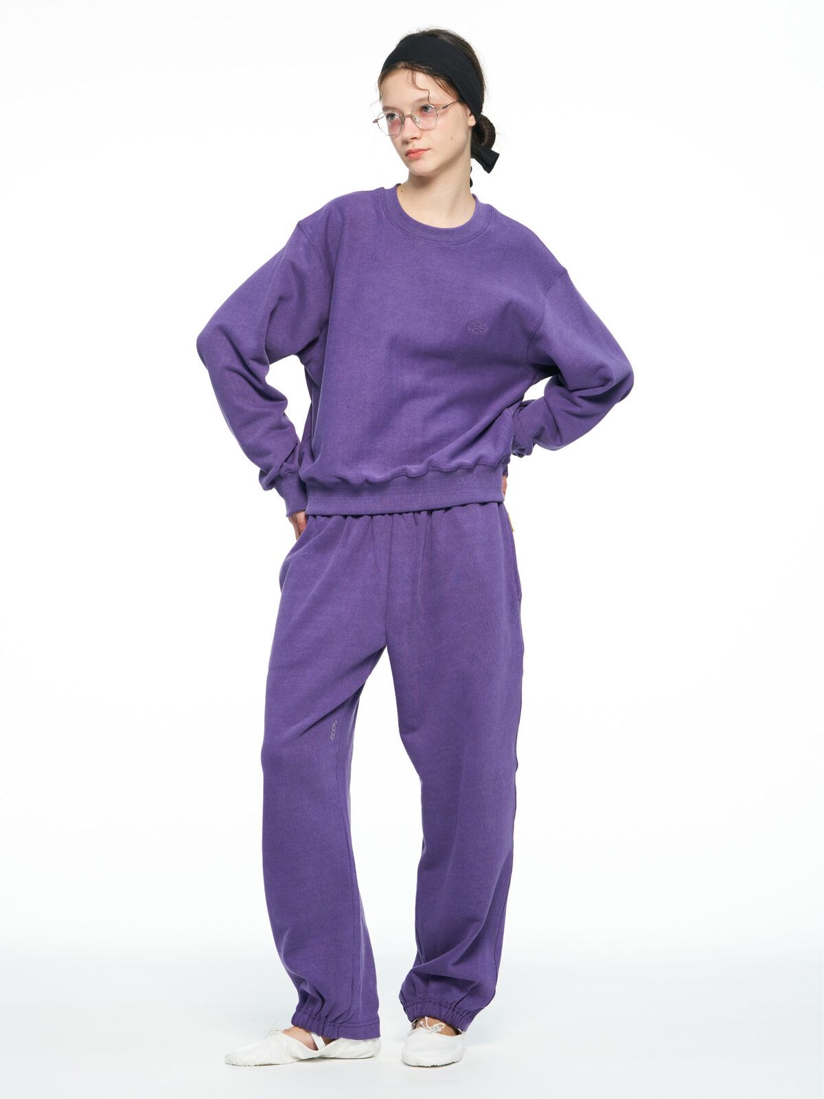 씨씨씨에스(CCCS) PURPLE OVAL LOGO SWEATSHIRT