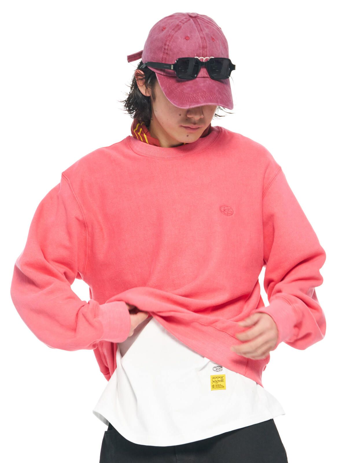 씨씨씨에스(CCCS) PINK OVAL LOGO SWEATSHIRT