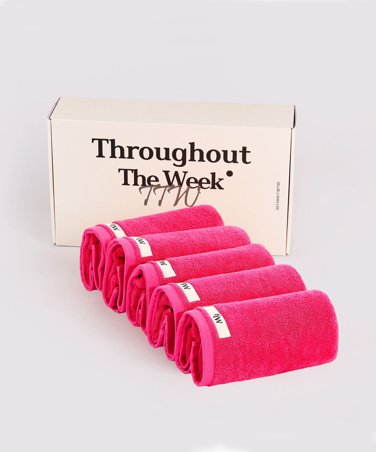 티티더블유(TTW) [선물패키지] 시그니처 베리 250g 모달 수건 5P