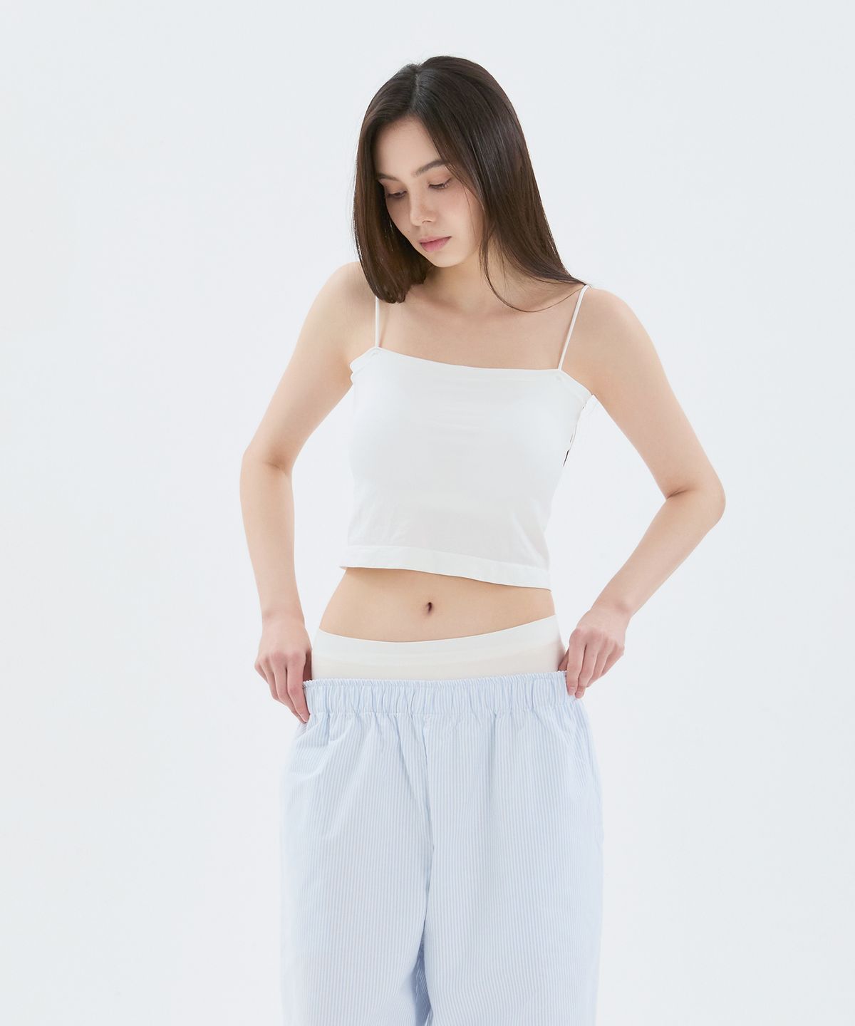 하그노스(HAGNOS) 하그노스 스퀘어넥 크롭 브라탑