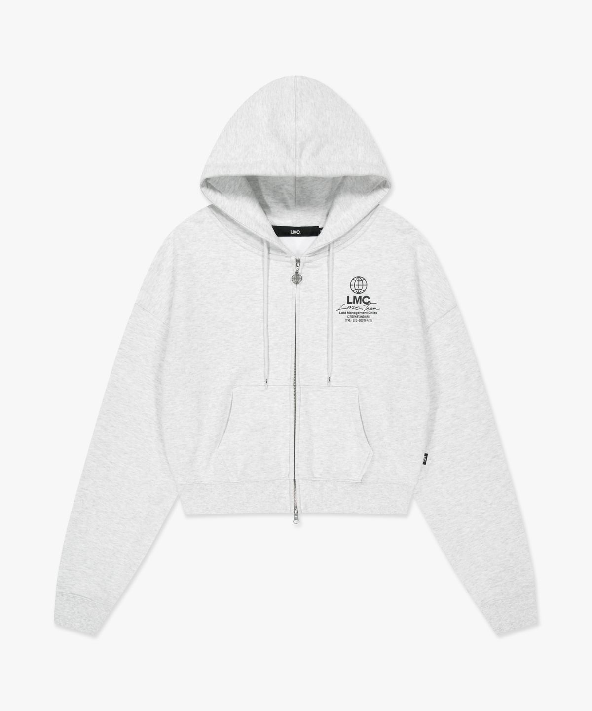 엘엠씨(LMC) WM SIGNATURE COMBO ZIP-UP HOODIE light heather gray