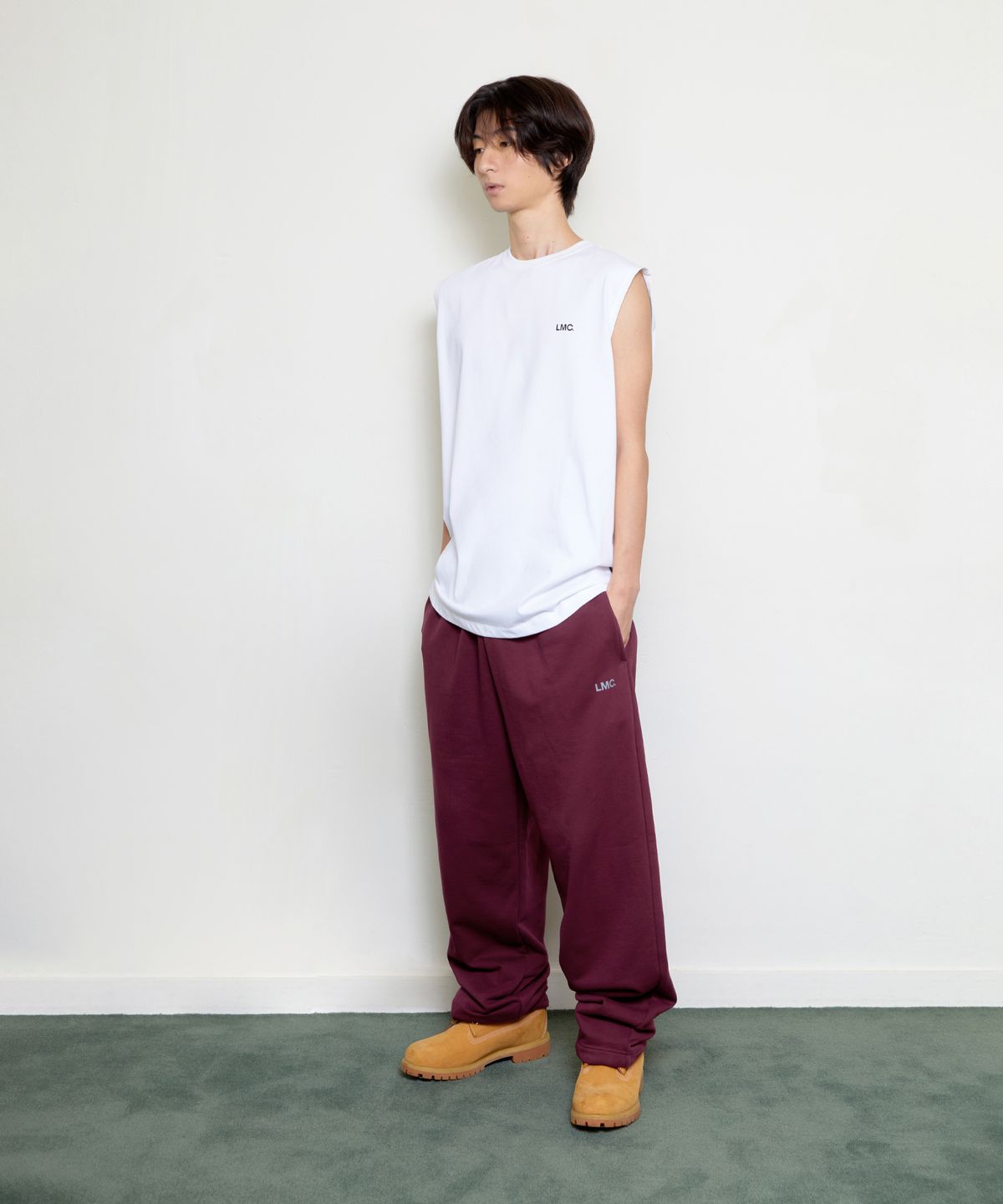 엘엠씨(LMC) S OG STRAIGHT SWEAT PANTS burgundy