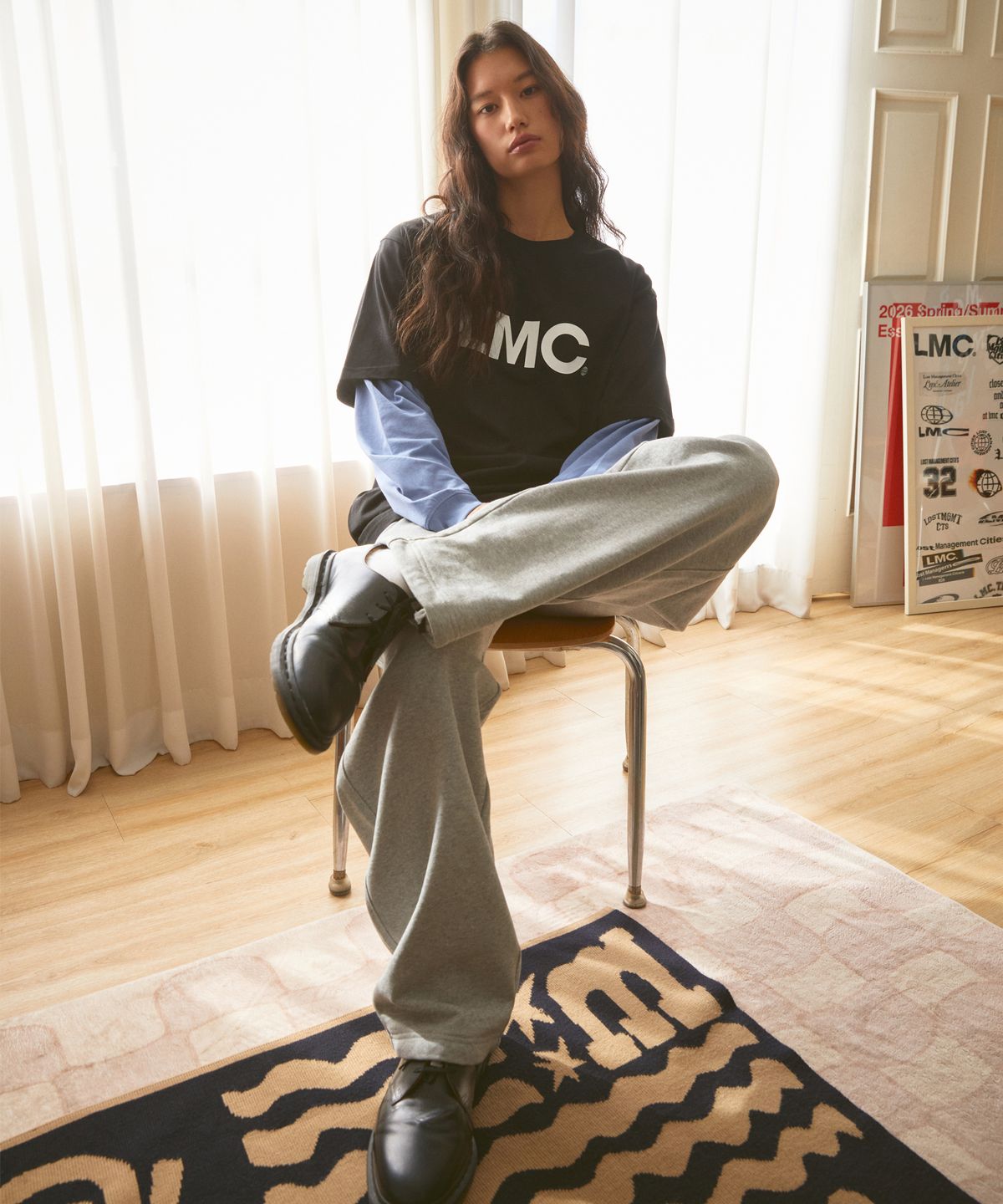 엘엠씨(LMC) S OG STRAIGHT SWEAT PANTS burgundy