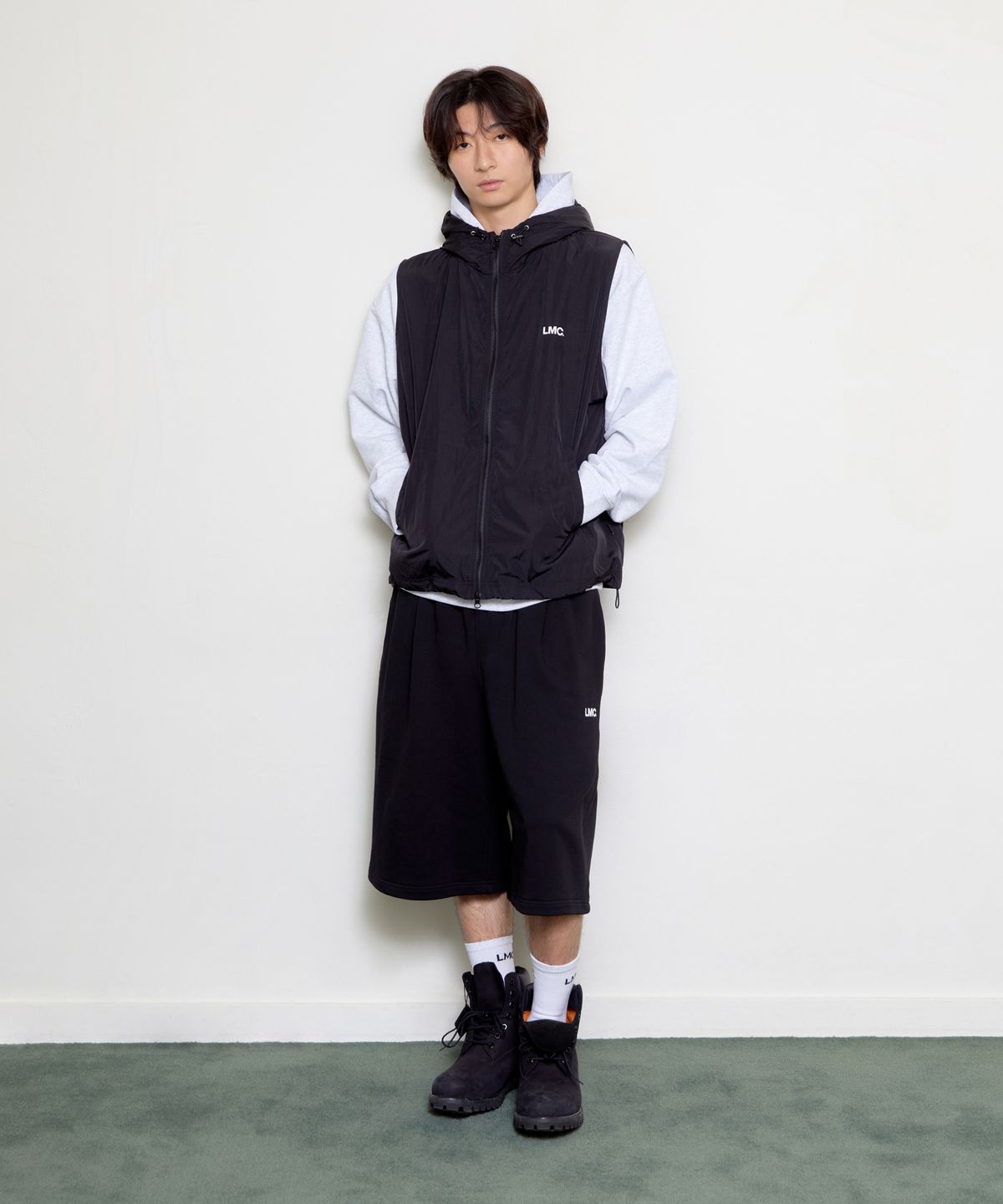 엘엠씨(LMC) OG ESSENTIAL HOODIE VEST ivory