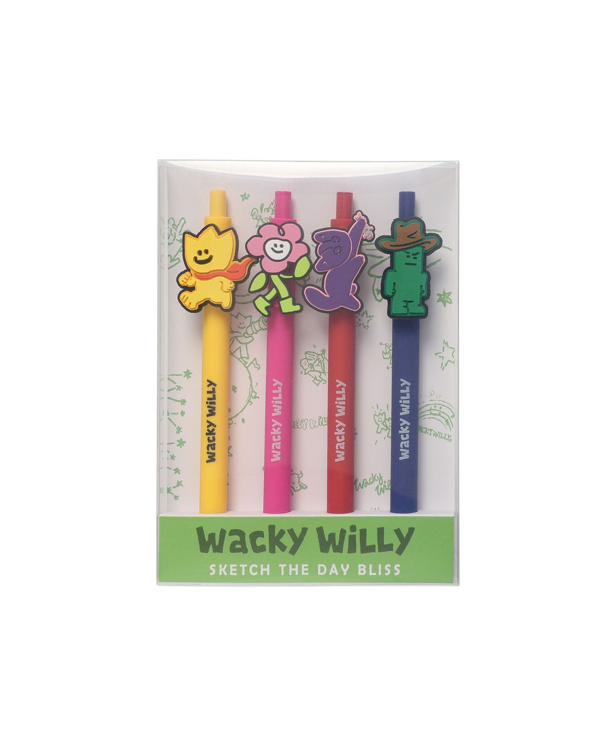 와키윌리(WACKY WILLY) 프렌즈 컬러 볼펜 (4 SET)