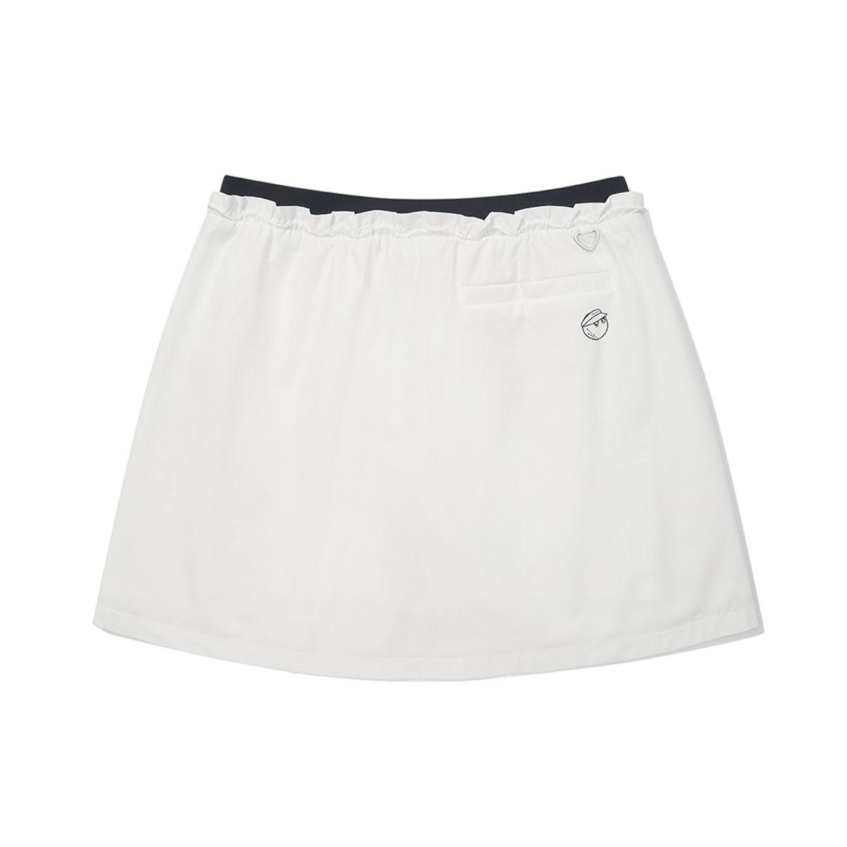말본 골프(MALBON GOLF) 이중오비 핀턱 플레어 스커트 OFF WHITE (WOMAN)