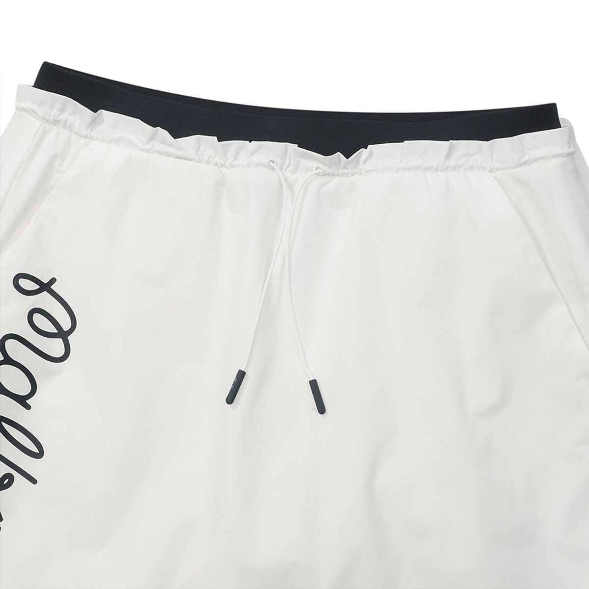 말본 골프(MALBON GOLF) 이중오비 핀턱 플레어 스커트 OFF WHITE (WOMAN)