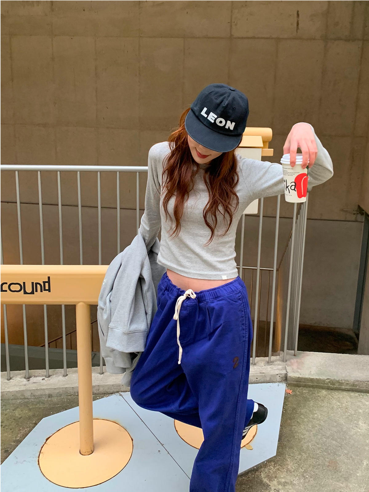 애쓰(AETH) One-Tuck Wide Chino_Blue